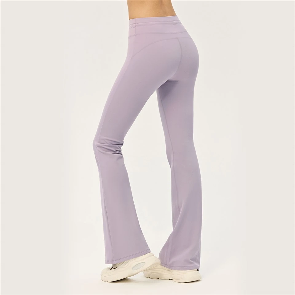 Double 6 Lycra High-Waist Slight-Flare Pants factory
